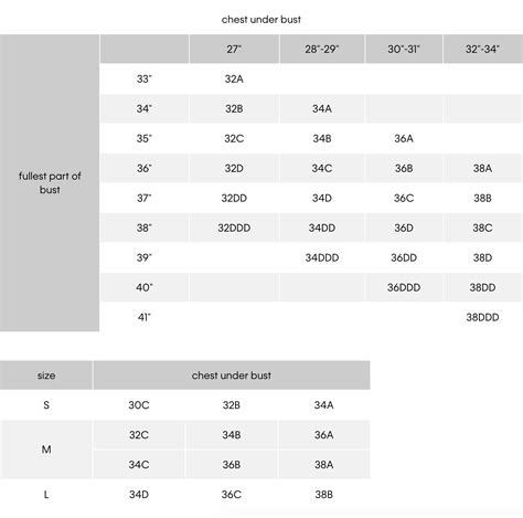 calvin klein bralette size chart.